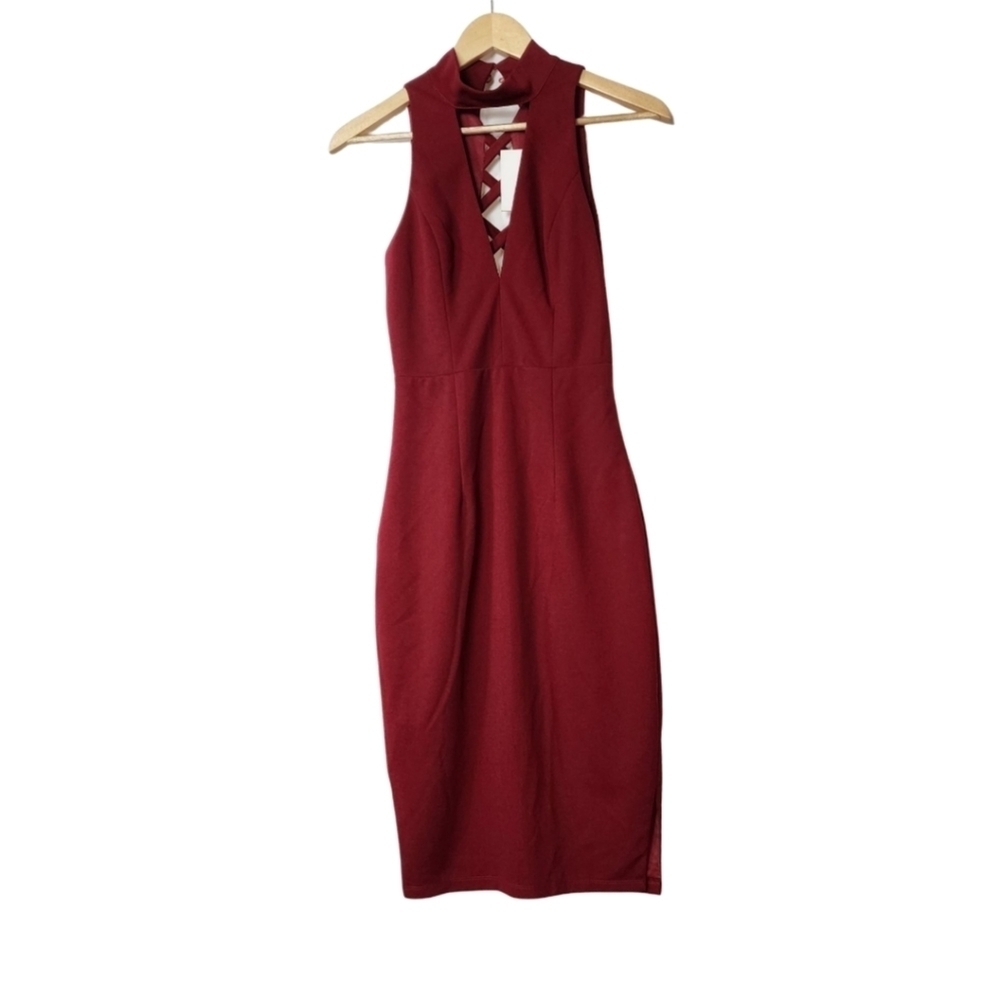 Lumier by Bariano Crimson Bodycon Dress Size XSmall Nwt